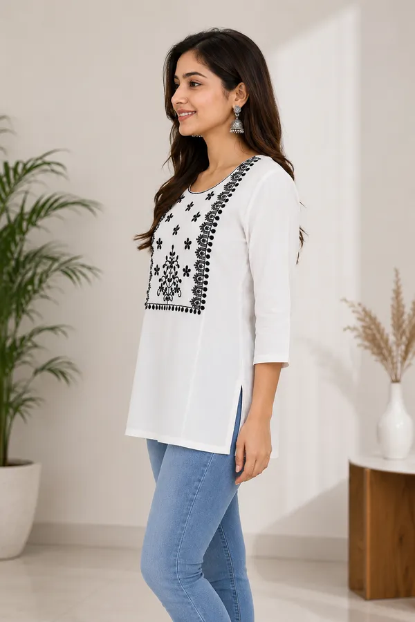 White_Embroidered_Straight_Kurti_for_Women