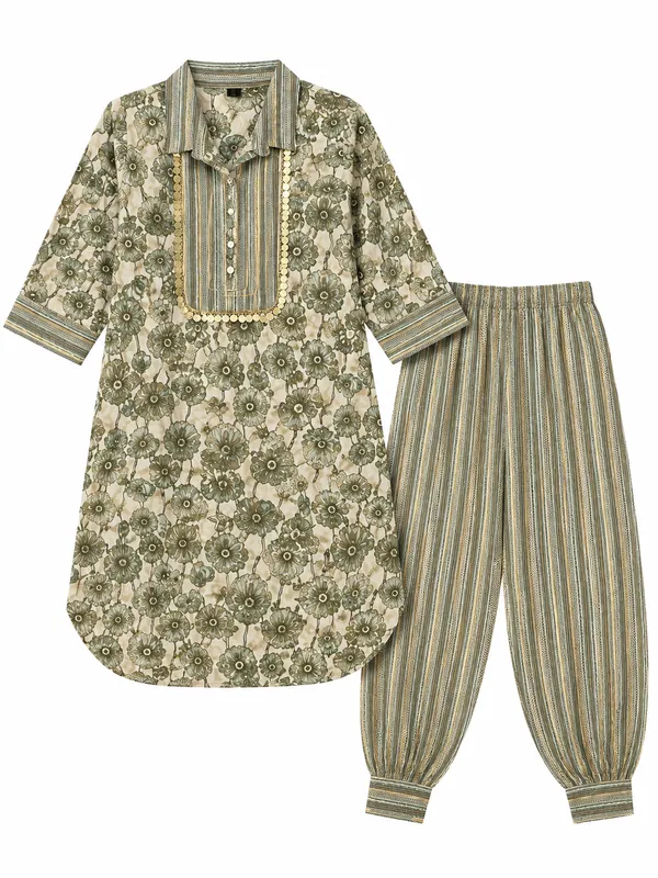Olive_Printed_Straight_Kurta_Salwar_Set_for_Women