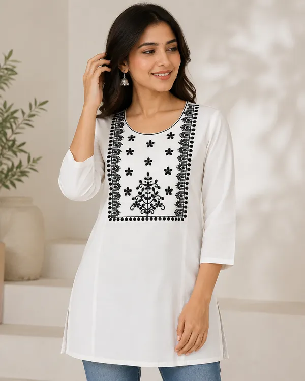White_Embroidered_Straight_Kurti_for_Women