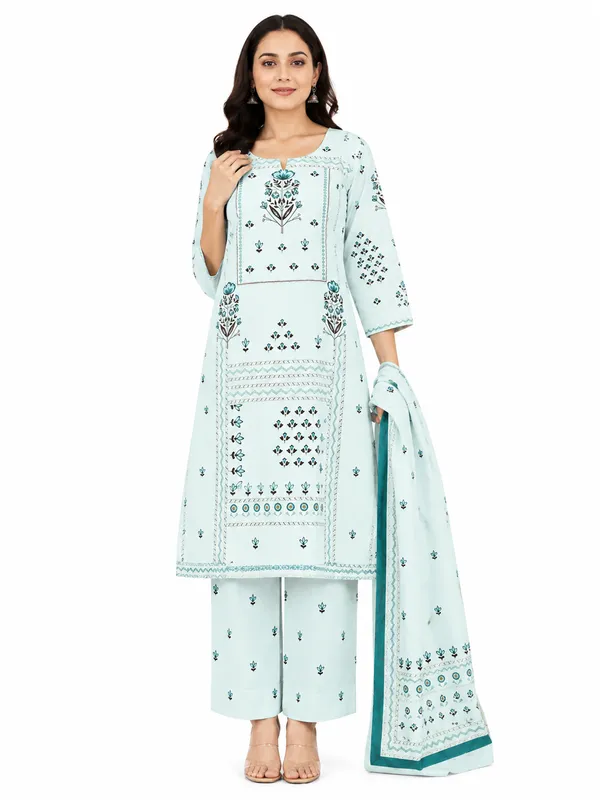 Aqua_Printed_Straight_Kurta_Set_With_Dupatta_For_Women