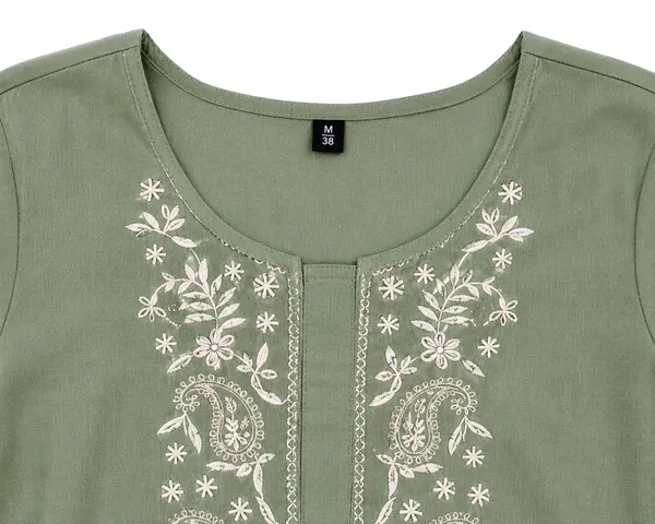 Olive_Green_Embroidered_Straight_Kurta_for_Women