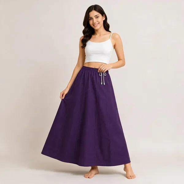 Purple_Flared_Maxi_Skirt_For_Women