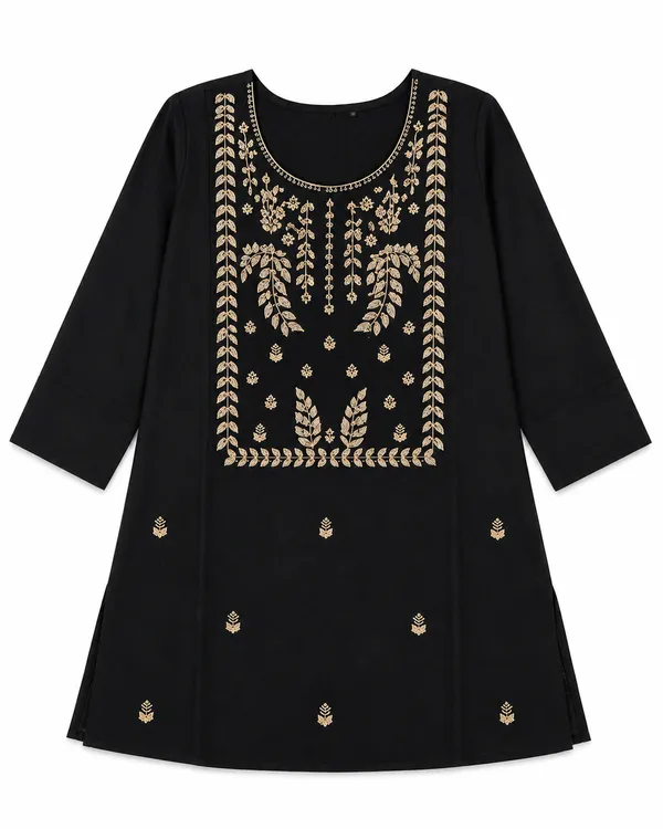 Black_Embroidered_A-Line_Kurta_for_Women