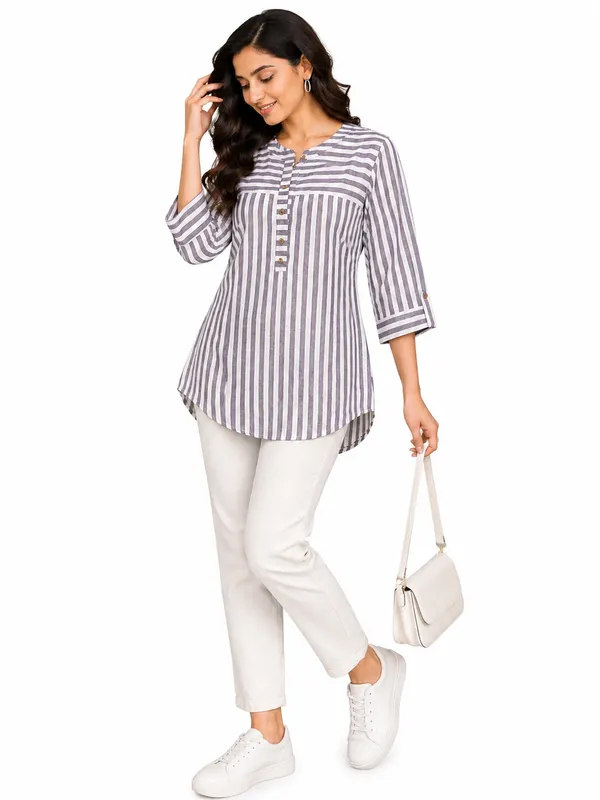 Grey_Striped_Relaxed_Fit_Tunic_Top_for_Women