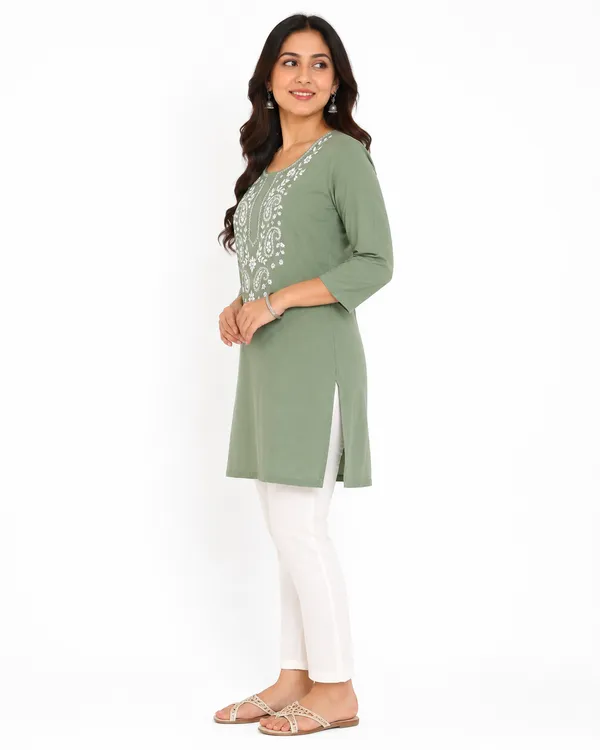 Olive_Green_Embroidered_Straight_Kurta_for_Women