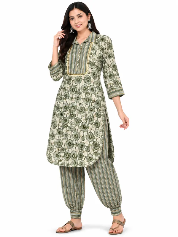 Olive_Printed_Straight_Kurta_Salwar_Set_for_Women
