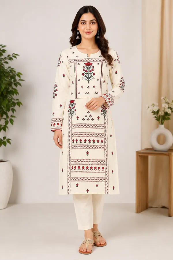 Cream_Printed_Straight_Kurta_Set_for_Women
