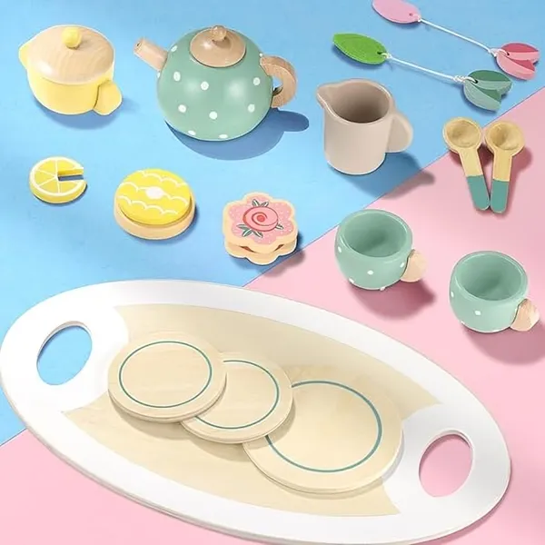 Kasthatoys_Natural_Wood_Afternoon_Tea_Pretend_Play_Set_For_Kids