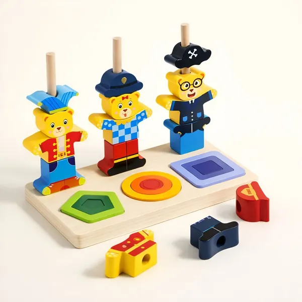 Kasthatoys_Natural_Wood_Bear_Figure_Matching_Activity_Cards_For_Kids