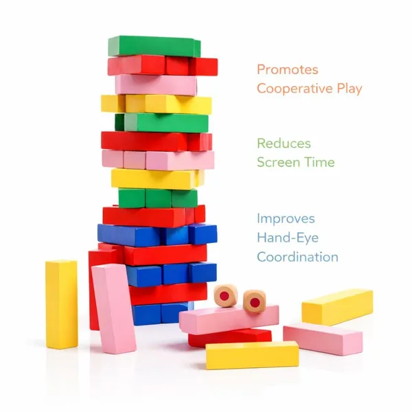 Kasthatoys_Multicolour_Wood_54-Piece_Vibrant_Stacking_Blocks_For_Kids