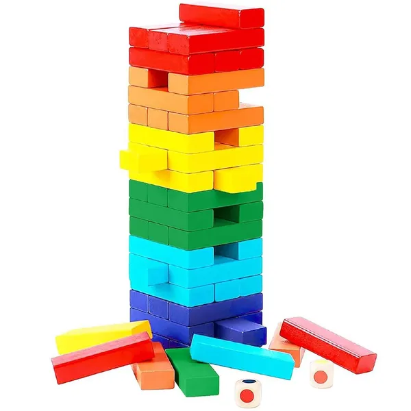 Kasthatoys_Multicolour_Wood_54-Piece_Vibrant_Stacking_Blocks_For_Kids