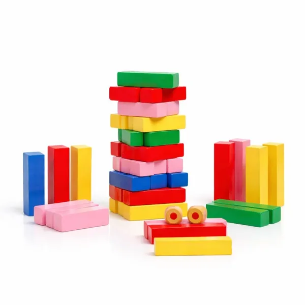 Kasthatoys_Multicolour_Wood_54-Piece_Vibrant_Stacking_Blocks_For_Kids