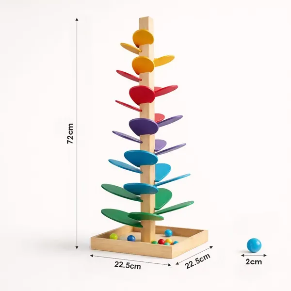 Kasthatoys_Multicolour_Wood_Rainbow_Music_Tree_Marble_Run_For_Toddlers