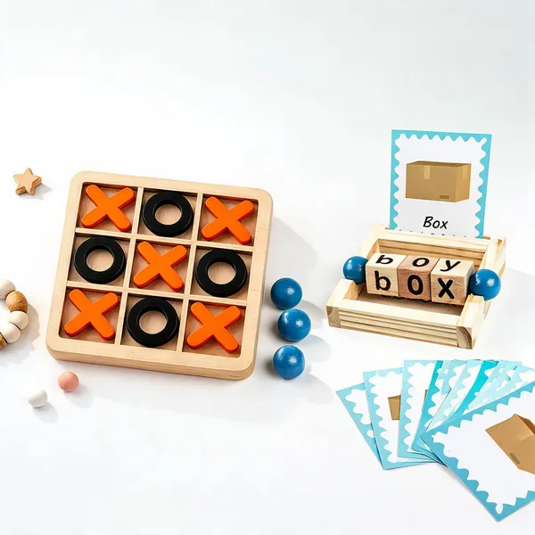 Kasthatoys_Montessori_Wooden_Learning_Combo_(Tic_Tac_Toe_+_Spelling_Blocks)
