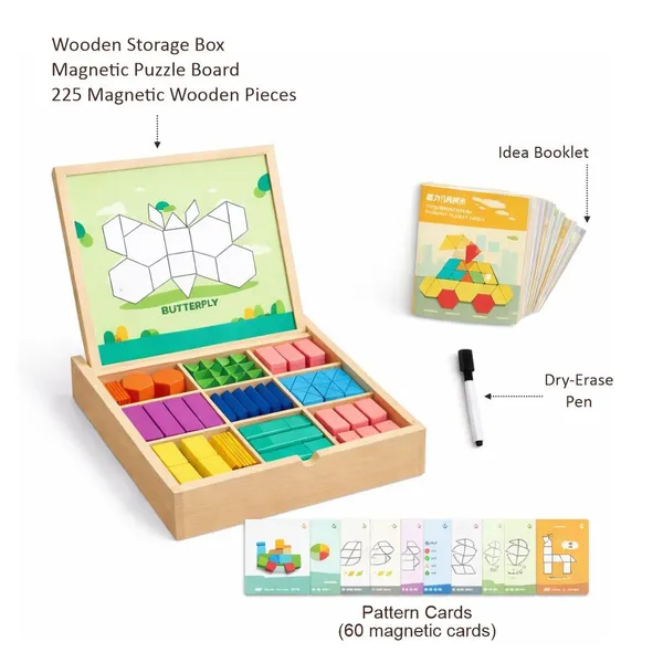 Kasthatoys_Multicolour_Wood_225-Piece_Magnetic_Geometry_Puzzle_For_Kids