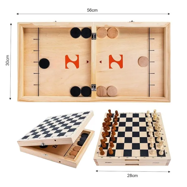 Kasthatoys_2-In-1_Foldable_Wood_Sling_Puck_And_Chess_Game_For_Kids