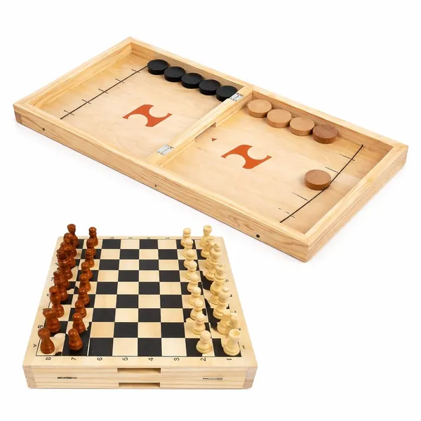 Kasthatoys_2-In-1_Foldable_Wood_Sling_Puck_And_Chess_Game_For_Kids