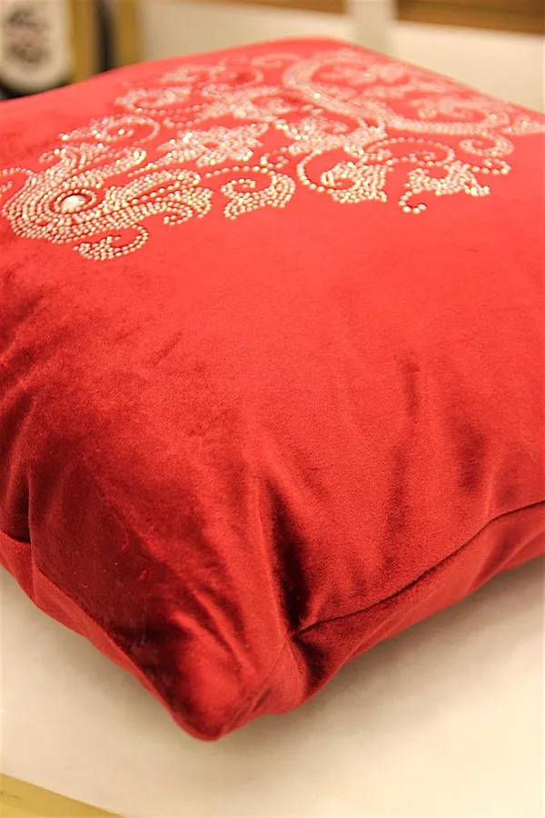 Velvet_Sequin_Embroidered_Red_Cushion_Cover