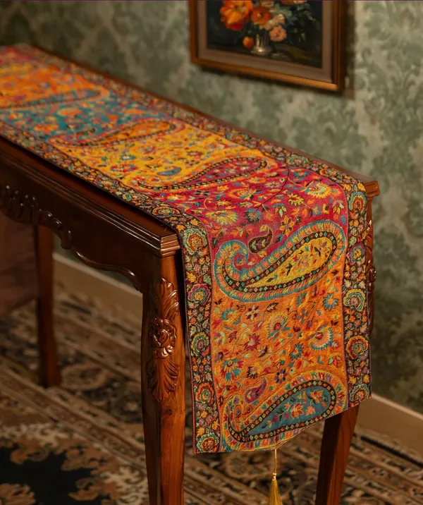 Pashmina_Wool_Elegant_Multicolour_Patterned_Table_Decor_Set