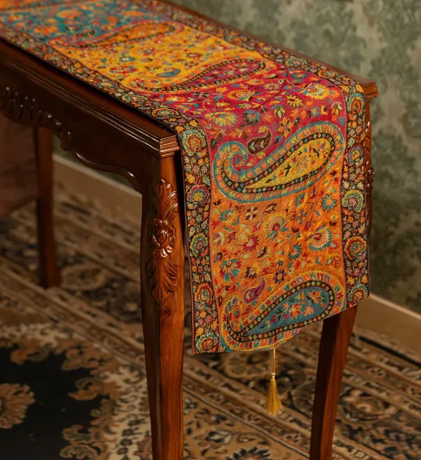 Pashmina_Wool_Elegant_Multicolour_Patterned_Table_Decor_Set