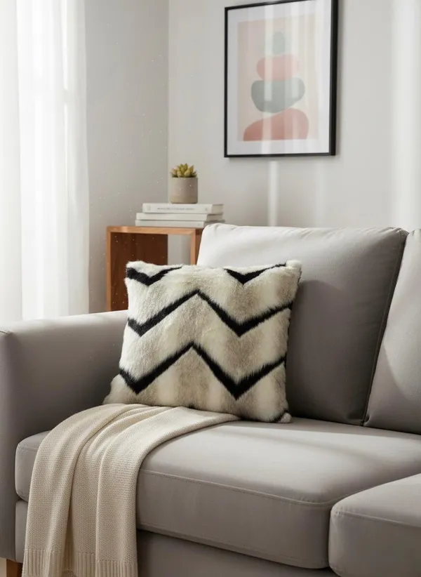 Fur_White_Plush_Solid_Cushion_Cover