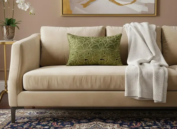 Velvet_Accent_Gold_Leaf_Embroidered_Cushion_Cover_Green