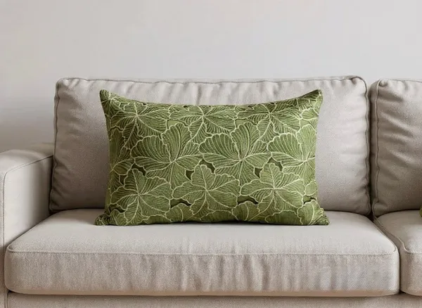 Velvet_Accent_Gold_Leaf_Embroidered_Cushion_Cover_Green