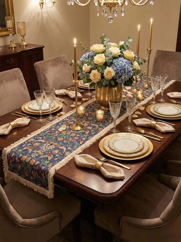 Jacquard_Blue_Aviary_Print_Table_Set