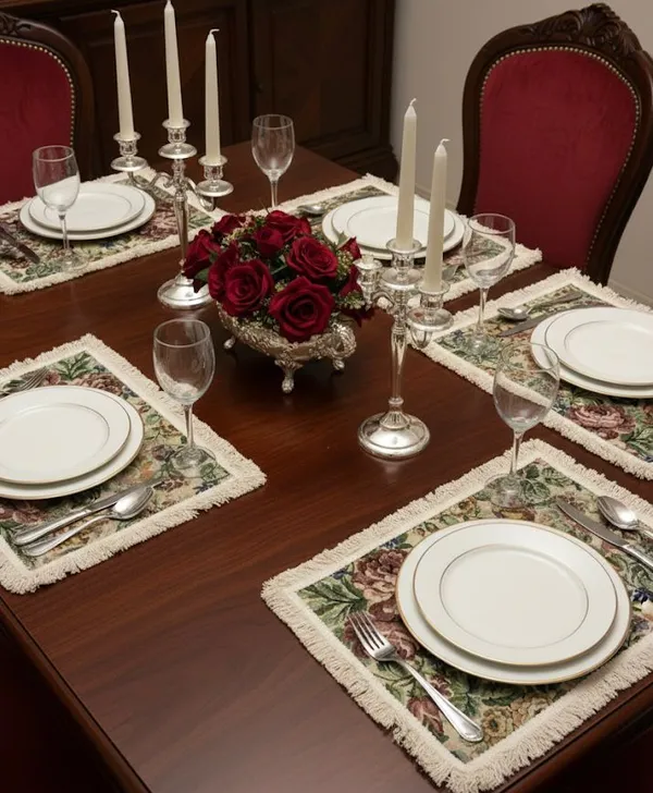 Jacquard_Vintage_Floral_Print_Table_Runner