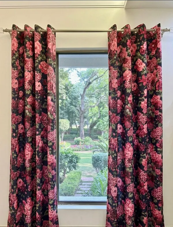 Velvet_Black_Floral_Dark_Petal_Curtains_Set_Of_2