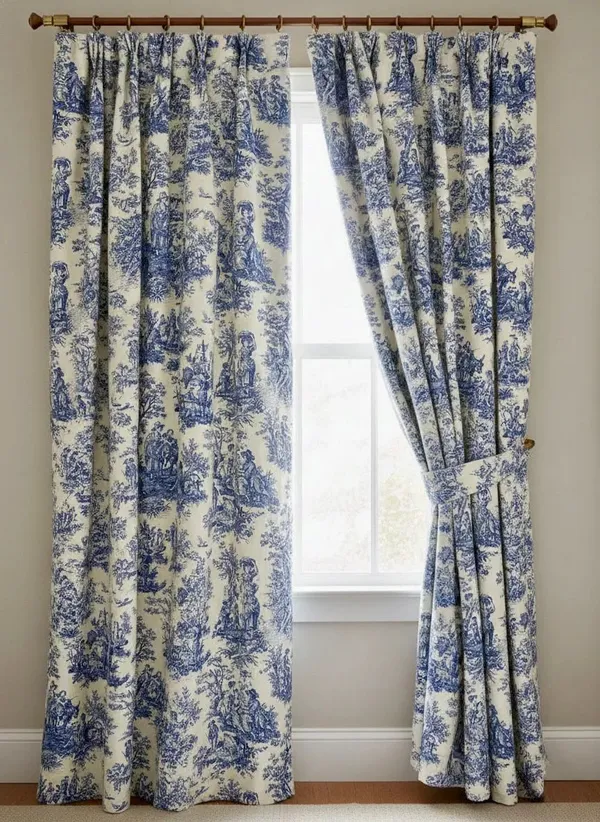 Linen_Cotton_Blue_White_English_Print_Curtains_Set_Of_2