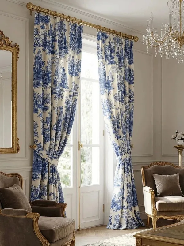 Linen_Cotton_Blue_White_English_Print_Curtains_Set_Of_2