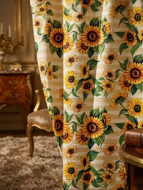 Jacquard_Floral_Multicolour_Curtains_Set_Of_2