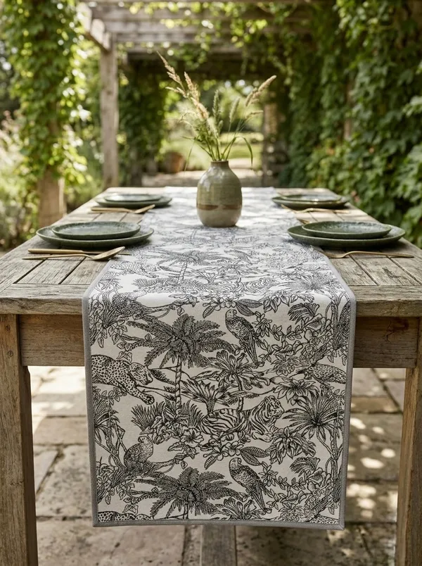 Jacquard_Jungle_Animal_Motif_Table_Runner