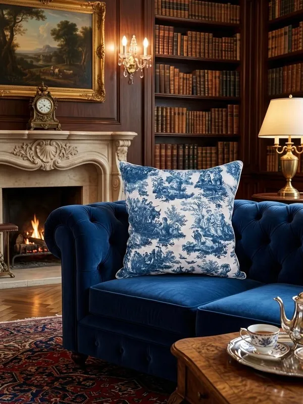 Linen_Cotton_Blue_White_English_Print_Cushion_Cover