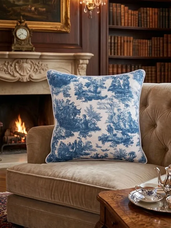 Linen_Cotton_Blue_White_English_Print_Cushion_Cover