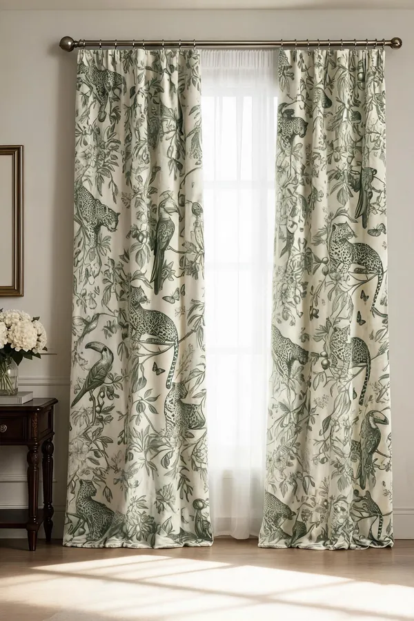 Velvet_Off_White_Green_Tropical_Curtains_Set_Of_2