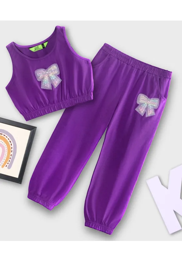 Cotton_Jersey_Embellished_Bow_Crop_Top_With_Jogger_Set