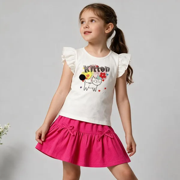 Cotton_Jersey_Top_With_Applique_And_Cat_Print_Detail_With_Skort_Set