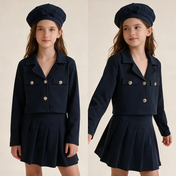 Cotton_Interlock_Collared_Jacket_With_Short_Skirt_Cap
