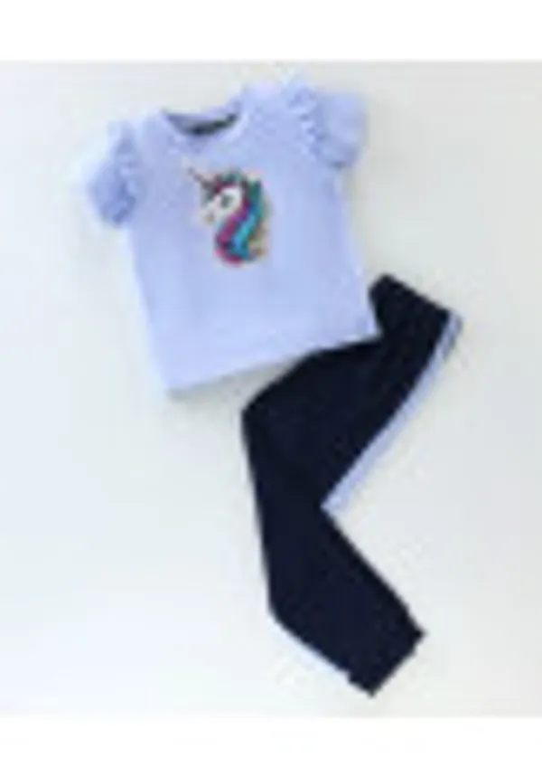 Half_Sleeves_Unicorn_Sequin_Embellished_Top_With_Joggers