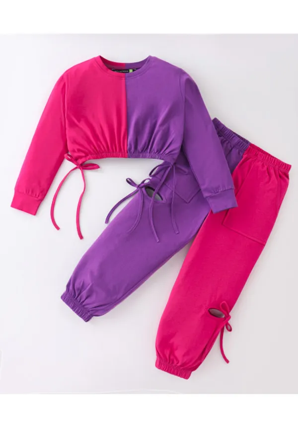 Cotton_Jersey_Colour_Block_Top_Joggers_Set