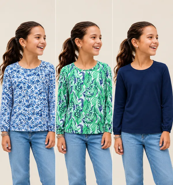 Full_Sleeves_Solid_And_Floral_Printed_Set_Of_3_Tops
