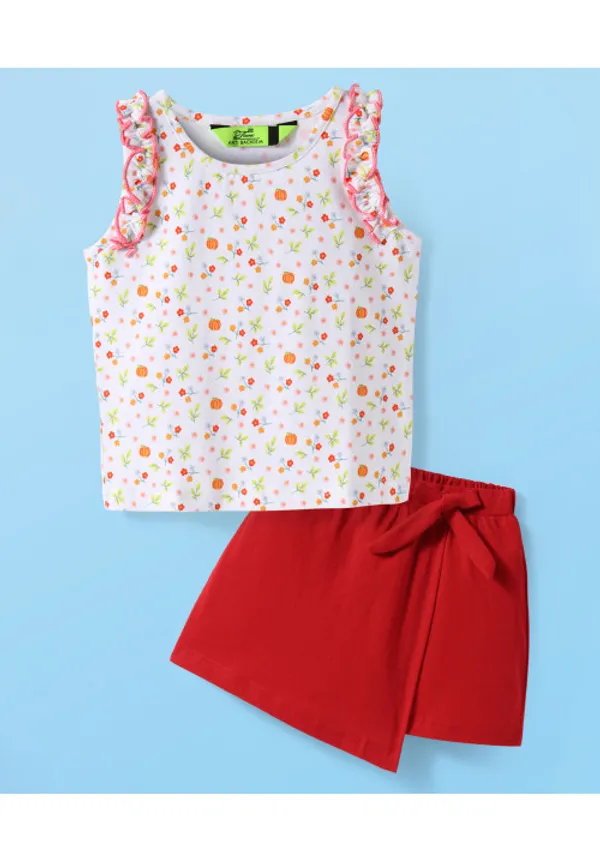 Girl_S_Snug_Top_With_Tie_Up_Skirt
