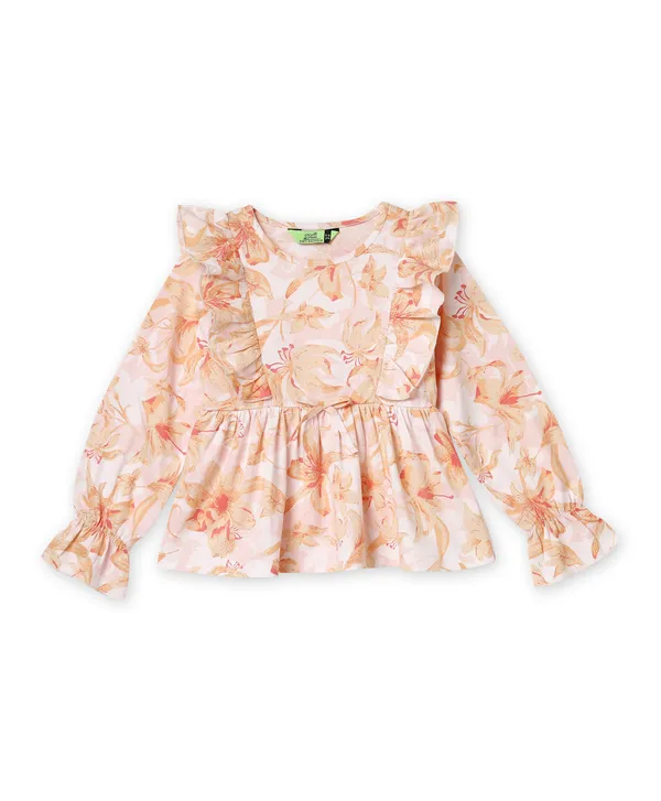 Pink_Floral_Printed_Peplum_Top_For_Girls