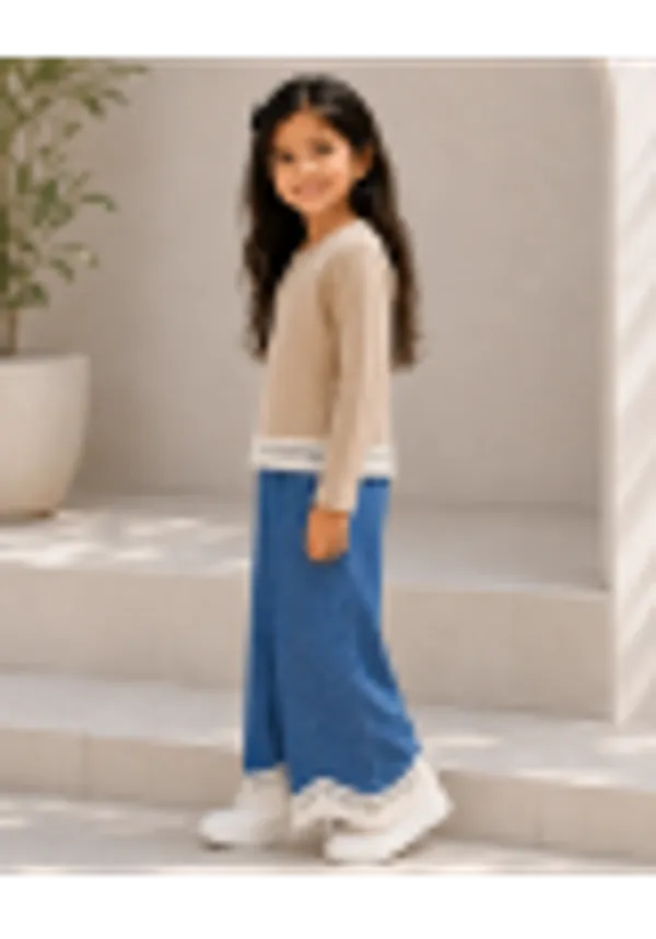 Full_Sleeve_Lace_Top_With_Fringe_Lace_Hem_Pant_Set_Brown