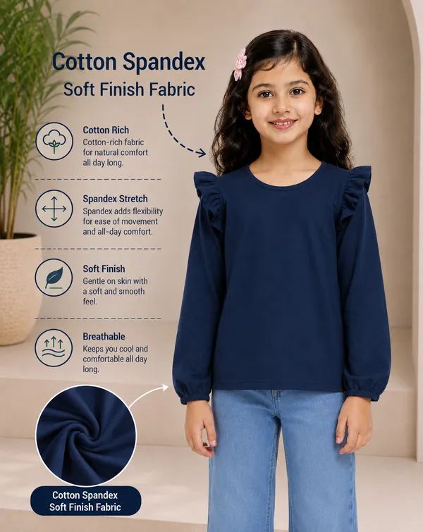 Blue_Cotton_Floral_Ruffle_Top_For_Girls