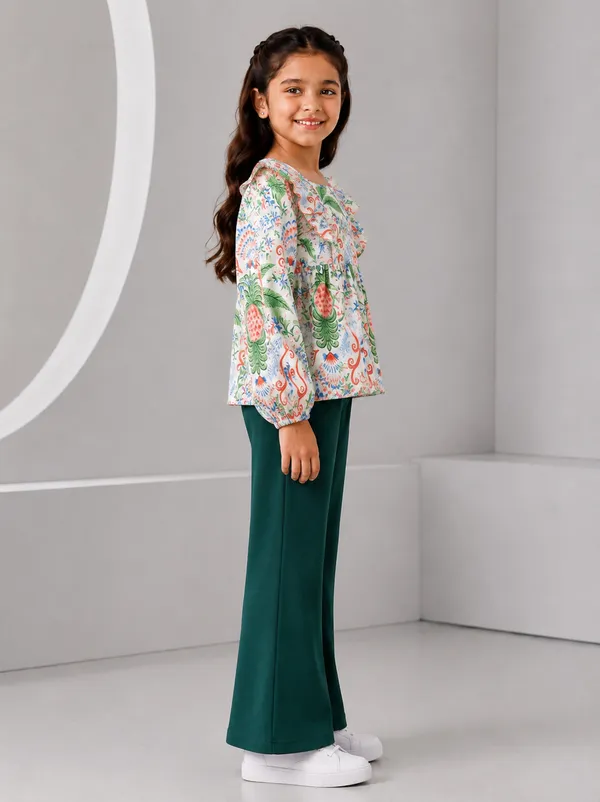 Multicolor_Cotton_Printed_Flared_Co-Ord_Set_For_Girls