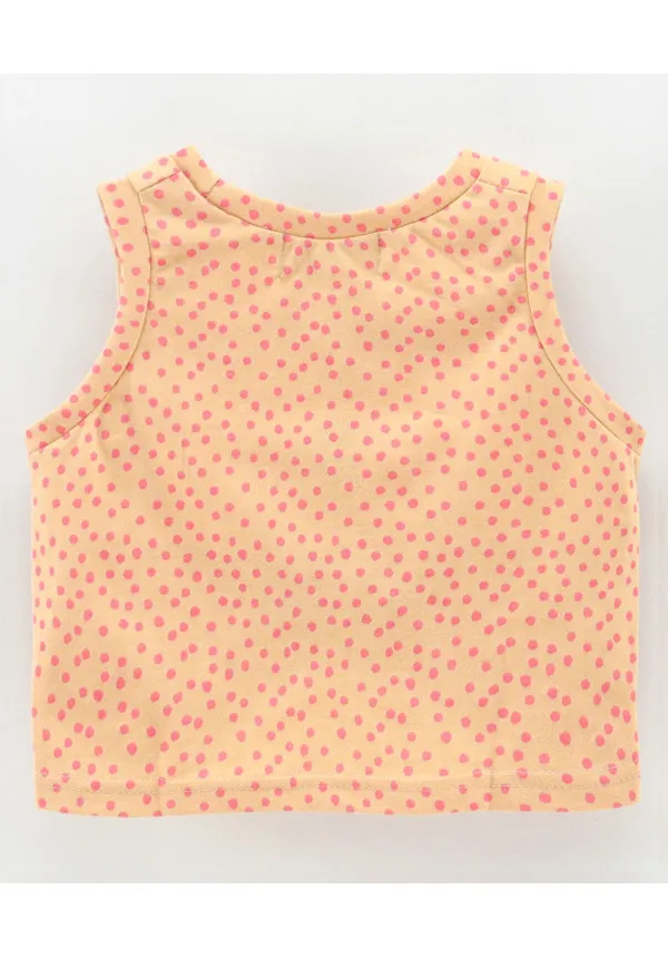 Sleeveless_Dots_Print_Top_With_Shorts