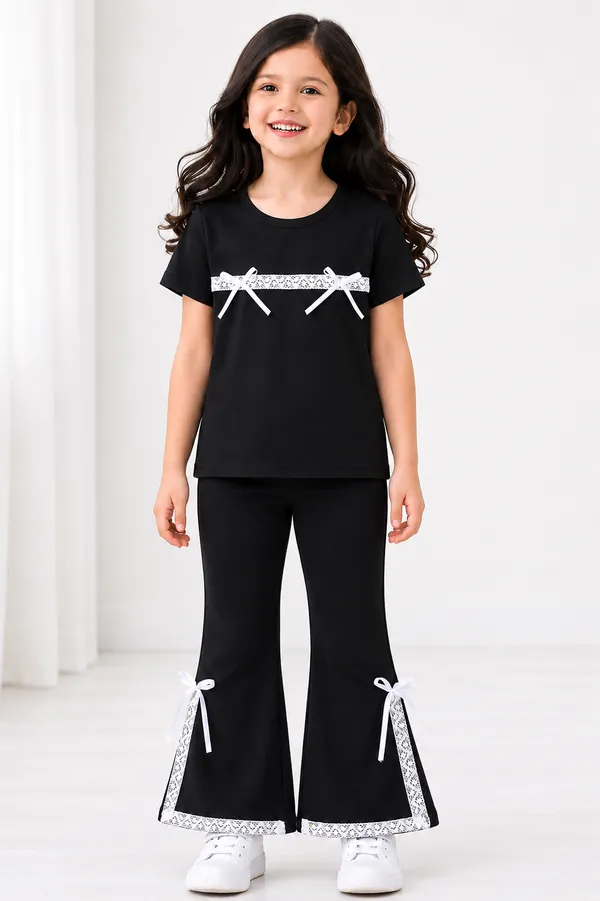 Cotton_Jersey_Half_Sleeves_Solid_Top_And_Pant_Set_Black